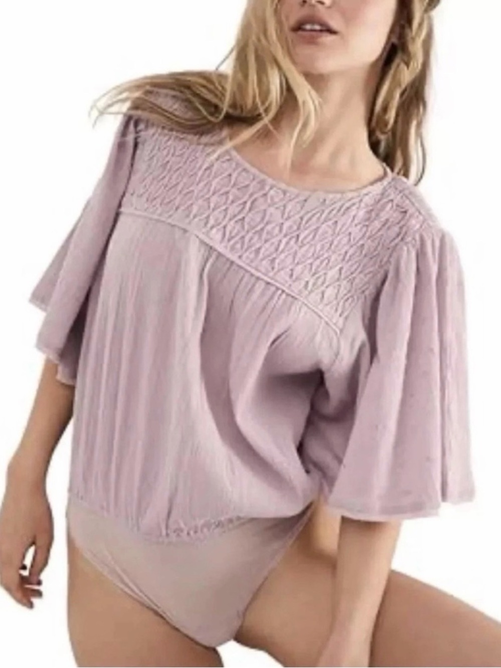 Free People Women's Lavender Top